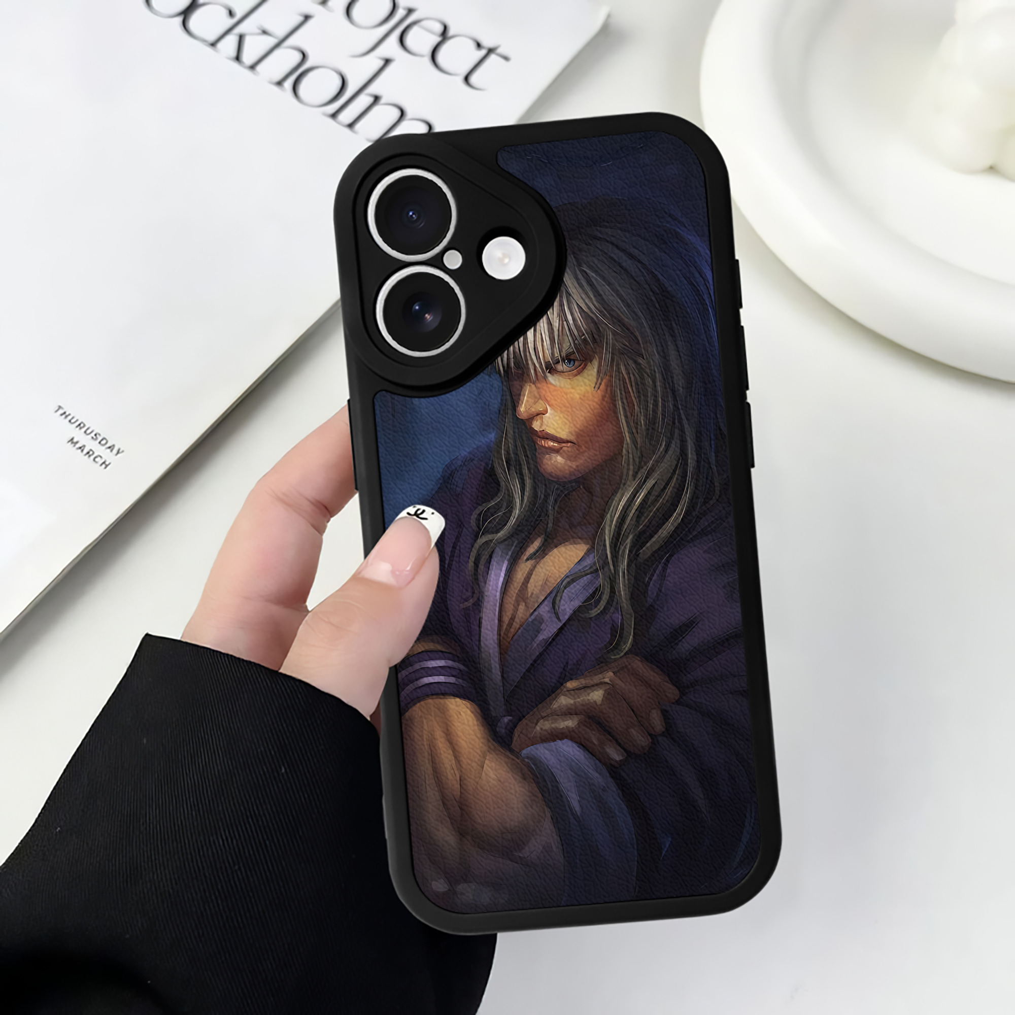 （画像用） 北斗の拳 Fist of the North Star 【iPhone 16シリーズ対応】シリコンスマホケース（レザー調） 材質：シリコン